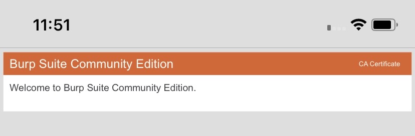 Burpsuite CA Cert
